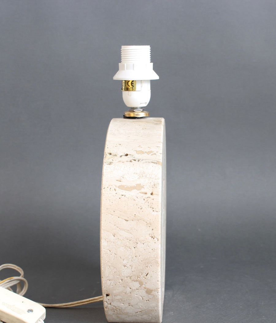 Vintage Travertine Table Lamp (circa 1980s)