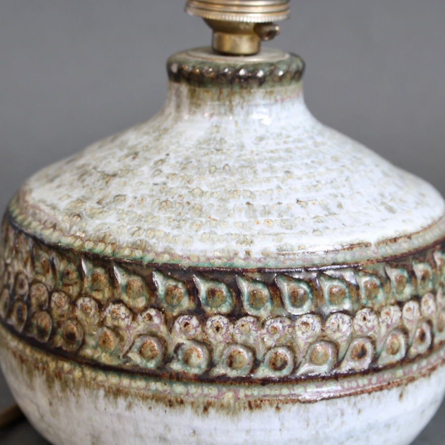 Vintage French Ceramic Table Lamp by Marcel Giraud (circa 1960s)