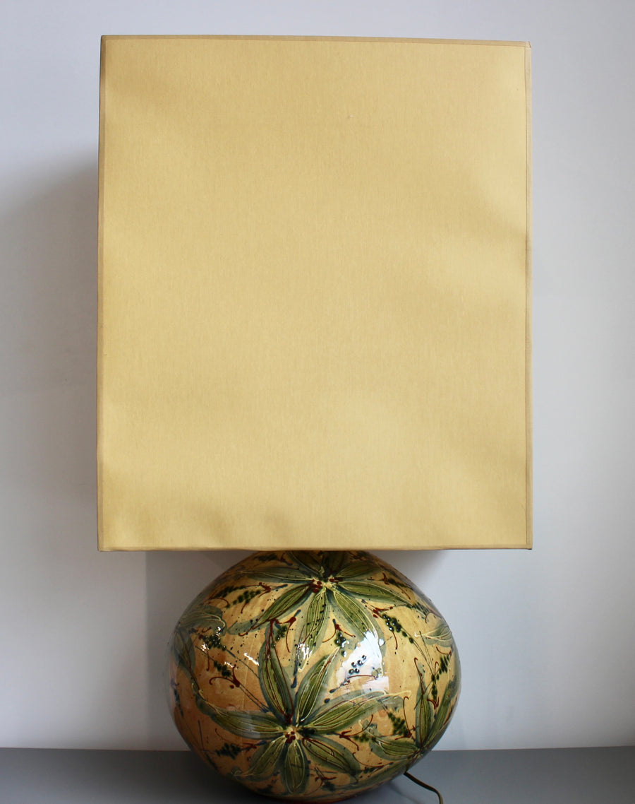 Extra-Large Hand-Glazed Ceramic Table Lamp (circa 1980s)
