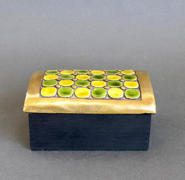 Jewellery Box with Decorative Ceramic Lid by Mithé Espelt (circa 1960s)