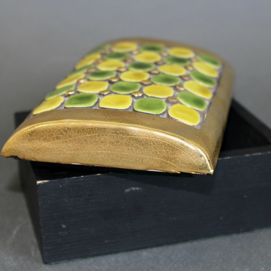 Jewellery Box with Decorative Ceramic Lid by Mithé Espelt (circa 1960s)