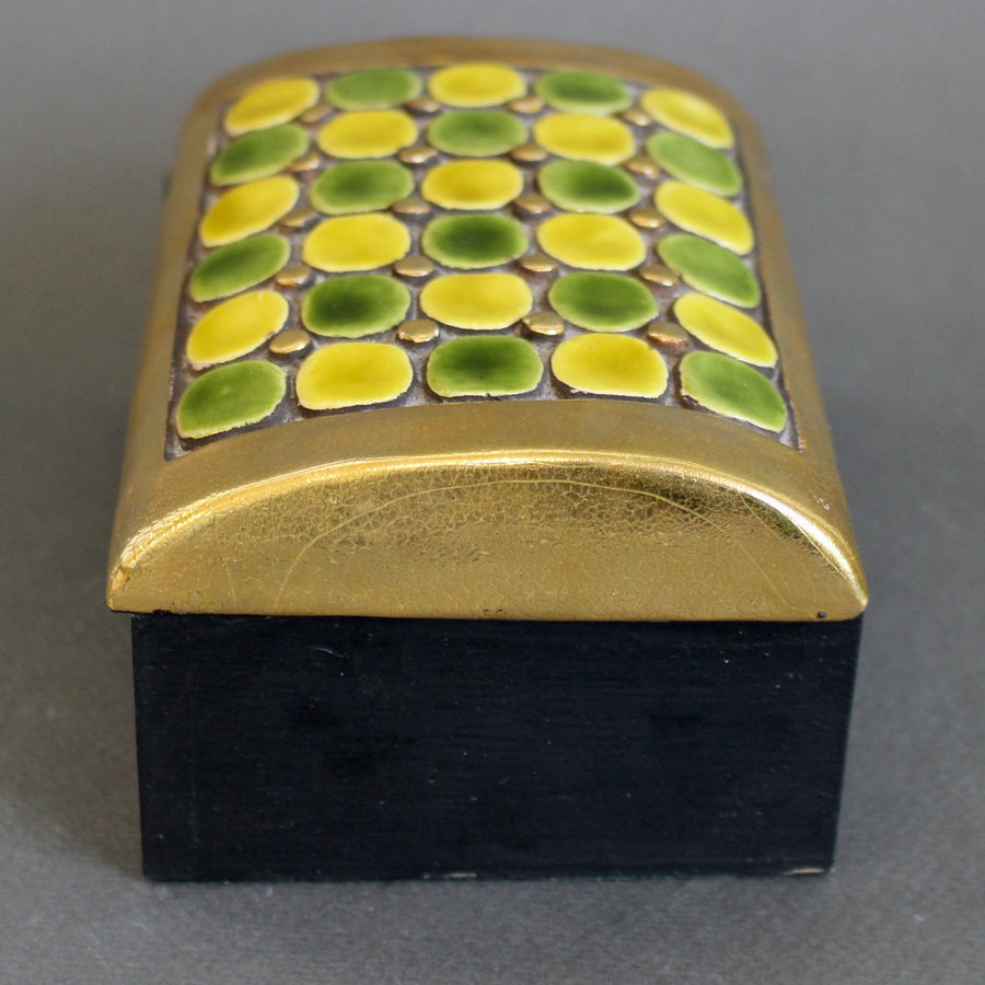 Jewellery Box with Decorative Ceramic Lid by Mithé Espelt (circa 1960s)