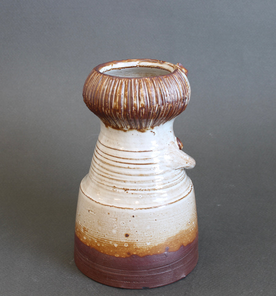Glazed Ceramic Woman Figure Vase by Jacques Pouchain - Atelier Dieulefit (circa 1960s-70s)