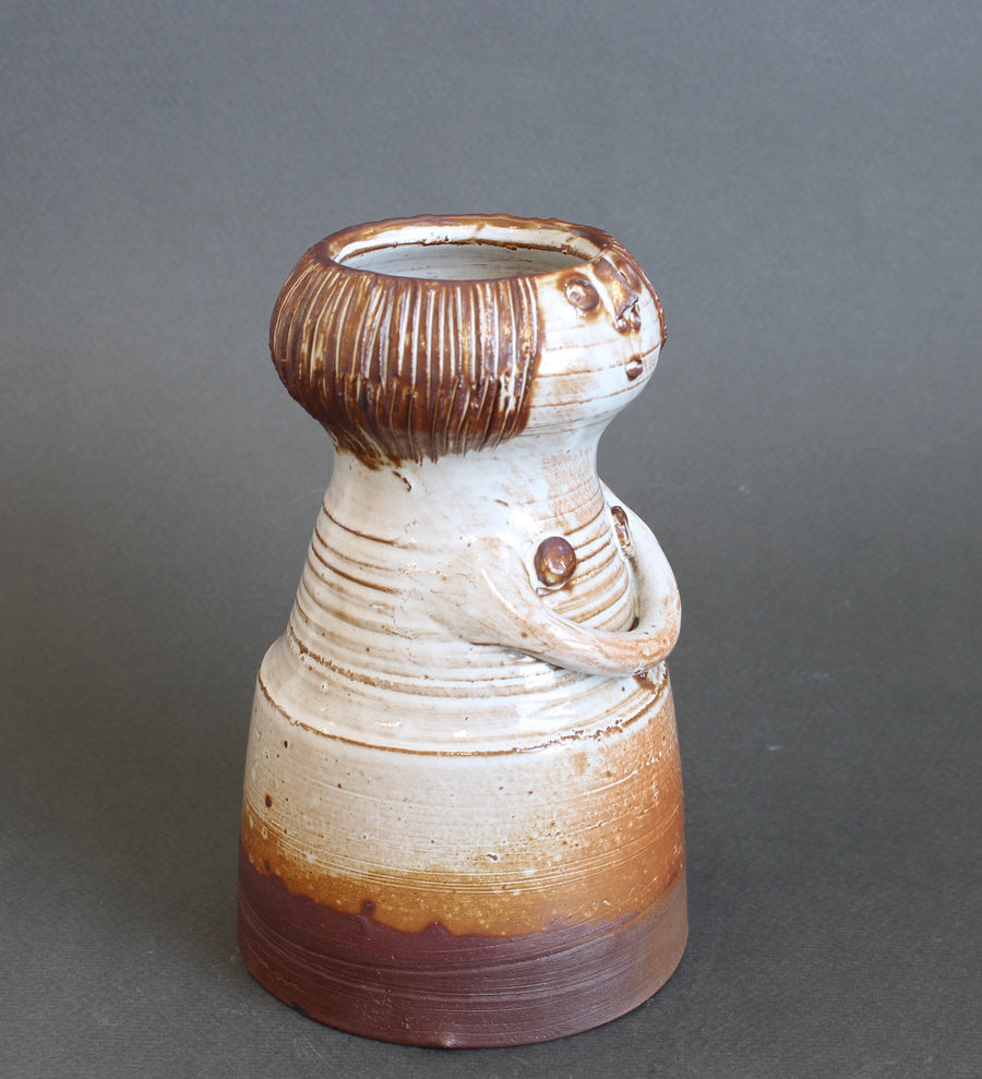 Glazed Ceramic Woman Figure Vase by Jacques Pouchain - Atelier Dieulefit (circa 1960s-70s)