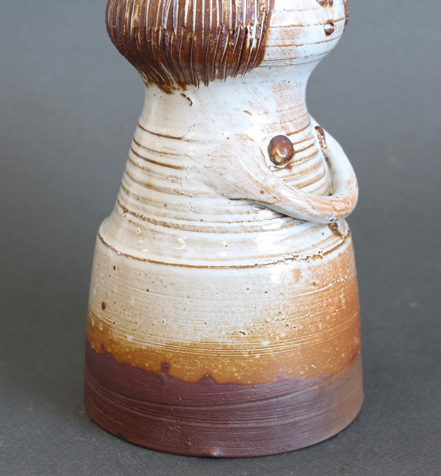 Glazed Ceramic Woman Figure Vase by Jacques Pouchain - Atelier Dieulefit (circa 1960s-70s)