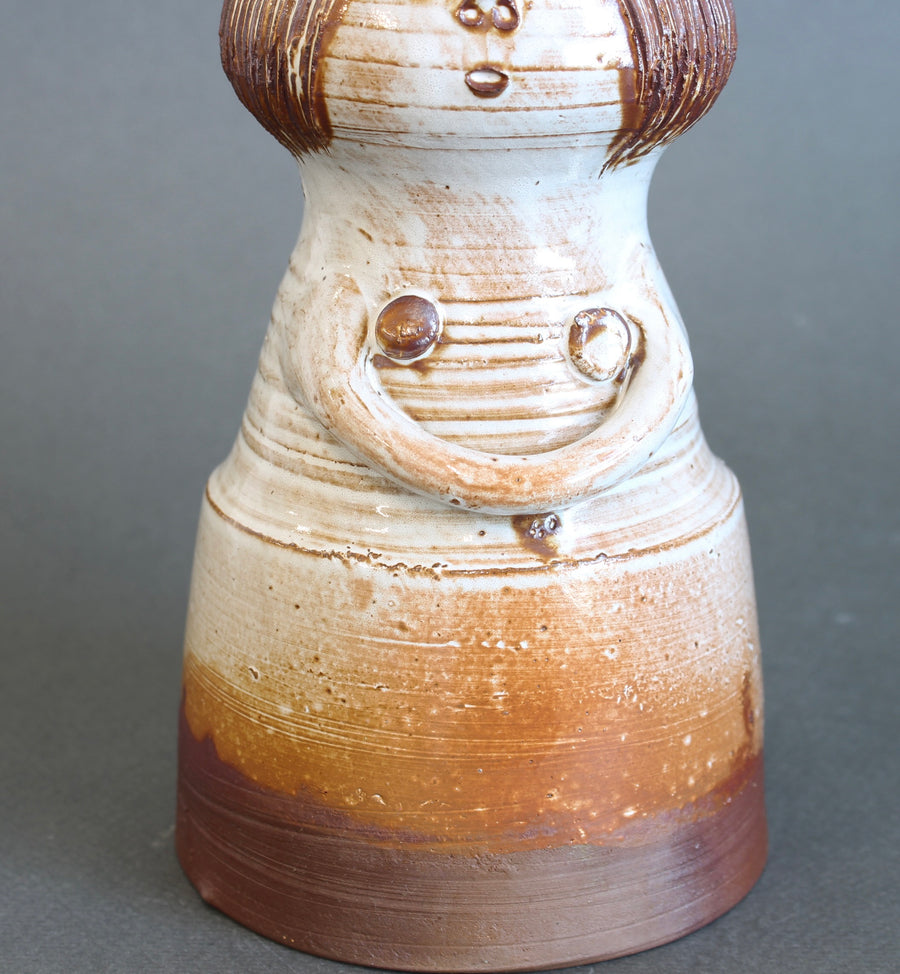 Glazed Ceramic Woman Figure Vase by Jacques Pouchain - Atelier Dieulefit (circa 1960s-70s)
