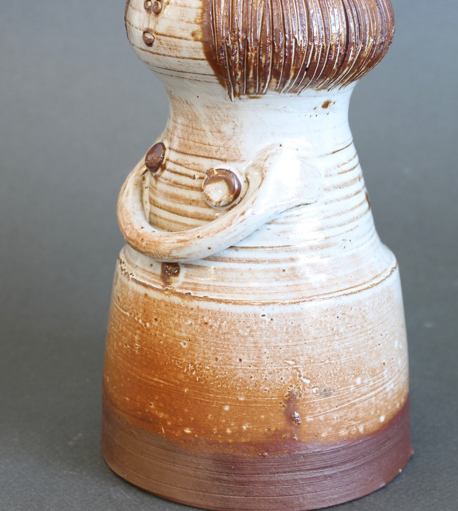 Glazed Ceramic Woman Figure Vase by Jacques Pouchain - Atelier Dieulefit (circa 1960s-70s)