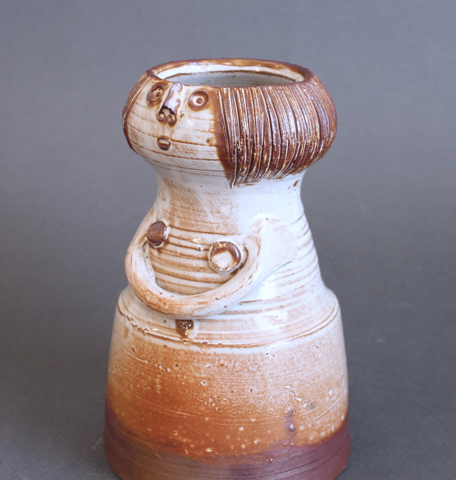 Glazed Ceramic Woman Figure Vase by Jacques Pouchain - Atelier Dieulefit (circa 1960s-70s)
