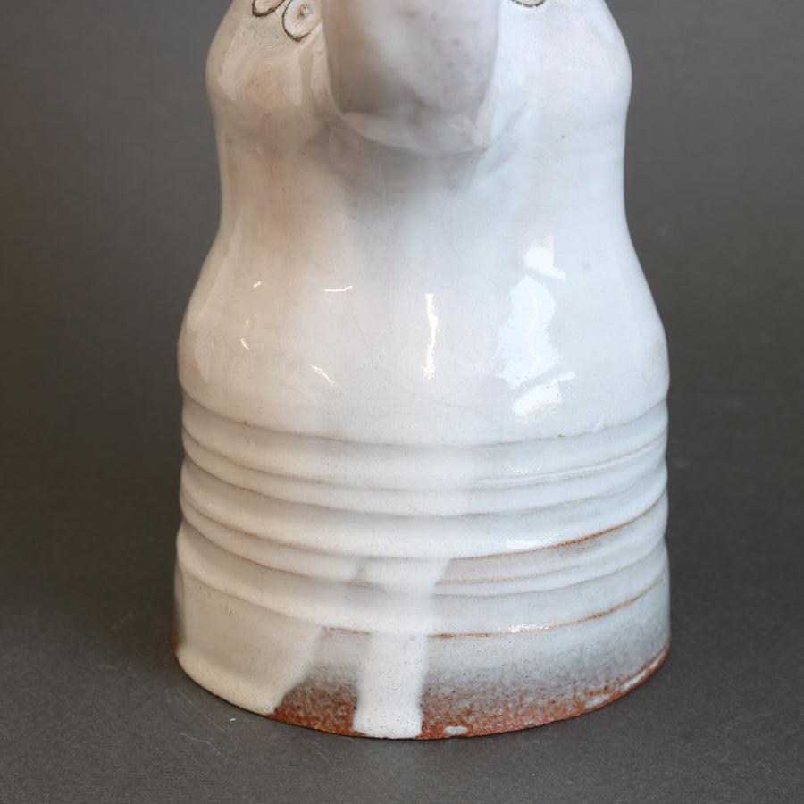 Ceramic Candle Holder / 'Pottery Porter' Sculpture by Jacques Pouchain - Atelier Dieulefit (circa 1960s-70s)