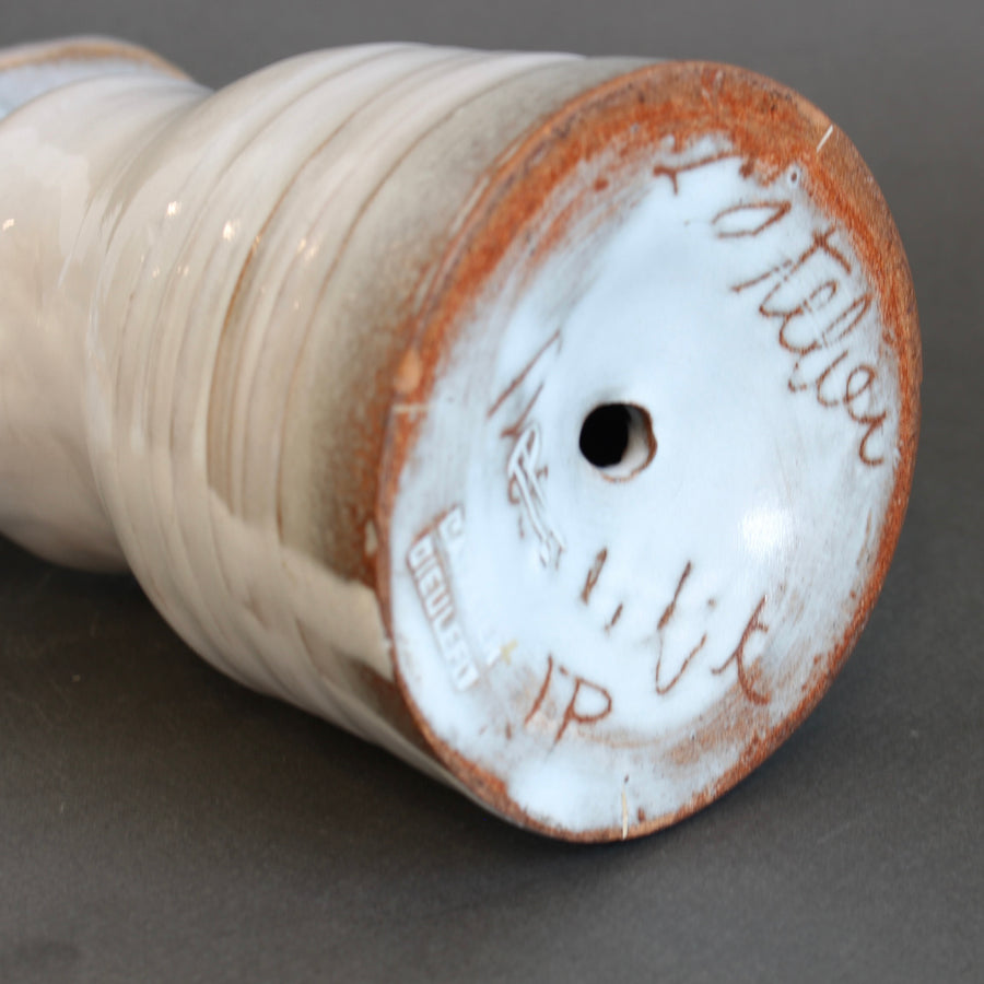 Ceramic Candle Holder / 'Pottery Porter' Sculpture by Jacques Pouchain - Atelier Dieulefit (circa 1960s-70s)