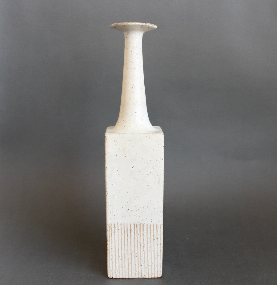 Vintage Italian Decorative Ceramic Bottle by Bruno Gambone (circa 1980s)