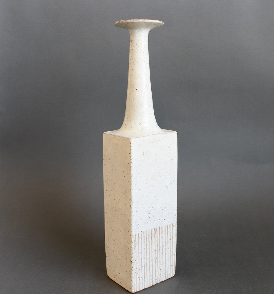Vintage Italian Decorative Ceramic Bottle by Bruno Gambone (circa 1980s)