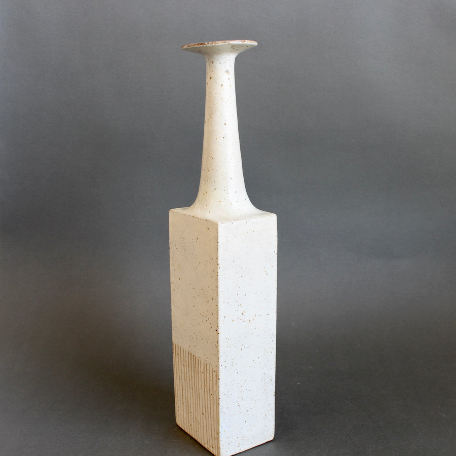 Vintage Italian Decorative Ceramic Bottle by Bruno Gambone (circa 1980s)