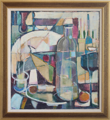 'Cubist Still Life with Bottles' (circa 1980s–90s)