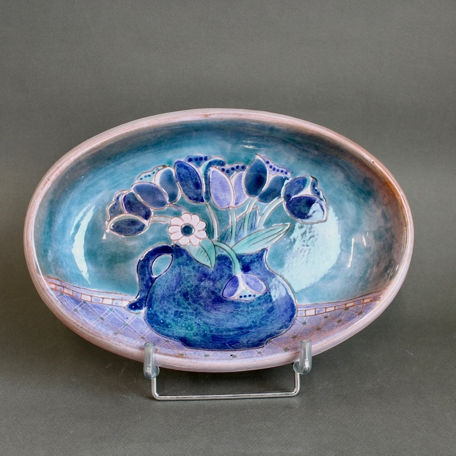 French Ceramic Decorative Platter by the Frères Cloutier (circa 1970s)