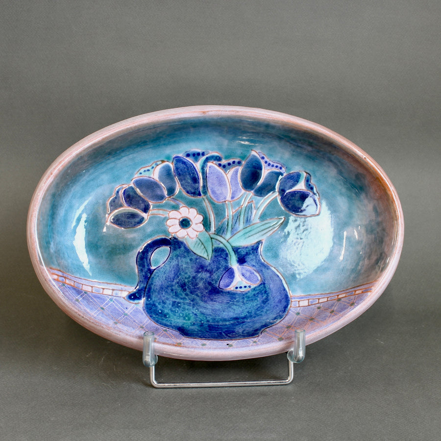 French Ceramic Decorative Platter by the Frères Cloutier (circa 1970s)