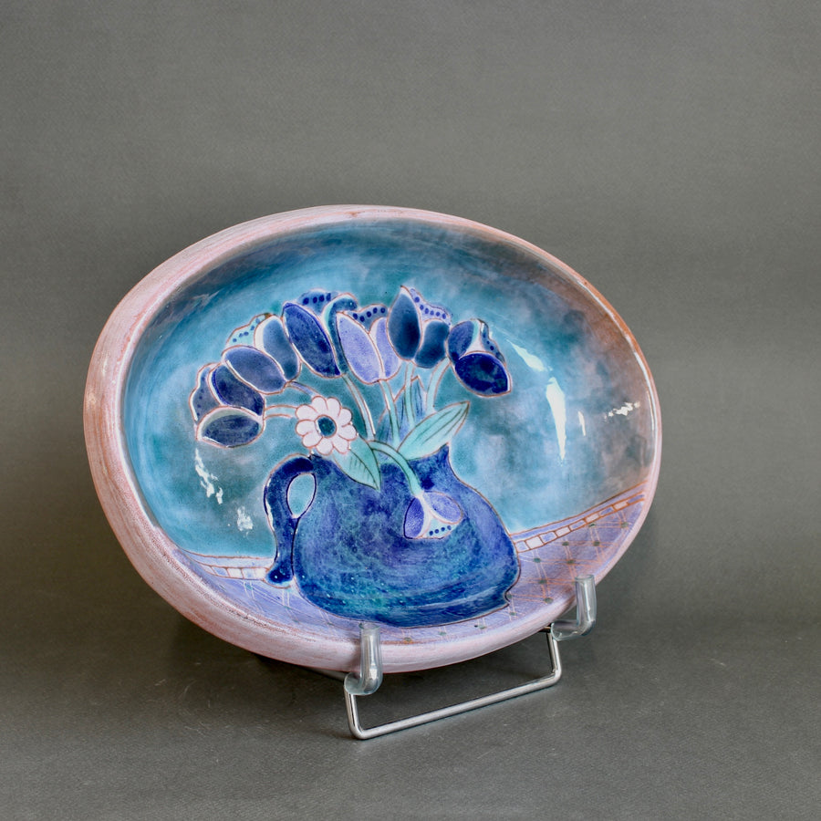 French Ceramic Decorative Platter by the Frères Cloutier (circa 1970s)