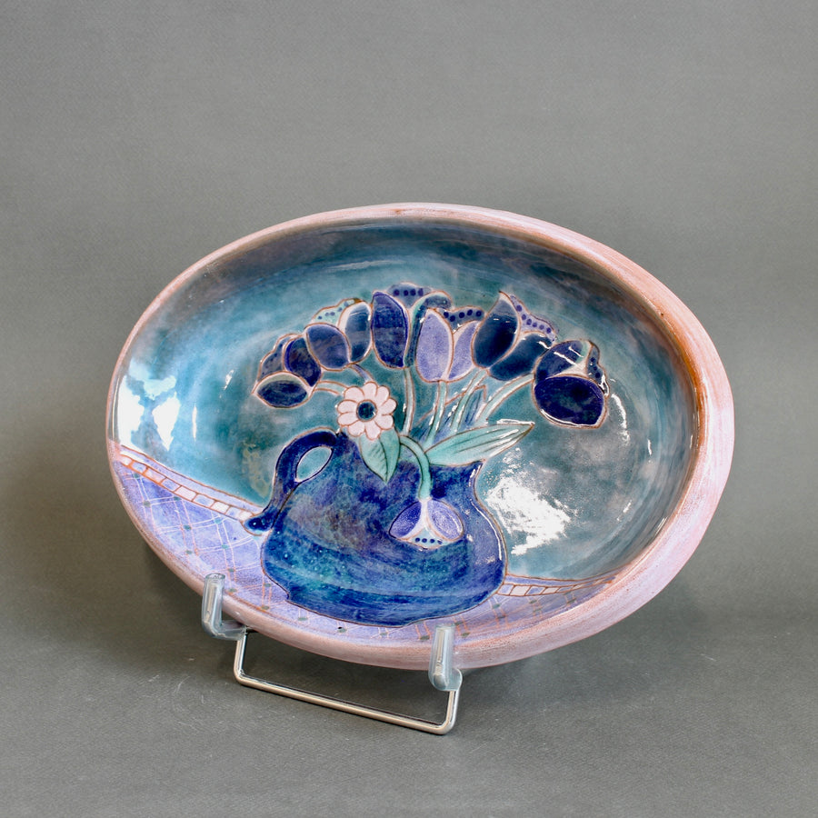 French Ceramic Decorative Platter by the Frères Cloutier (circa 1970s)