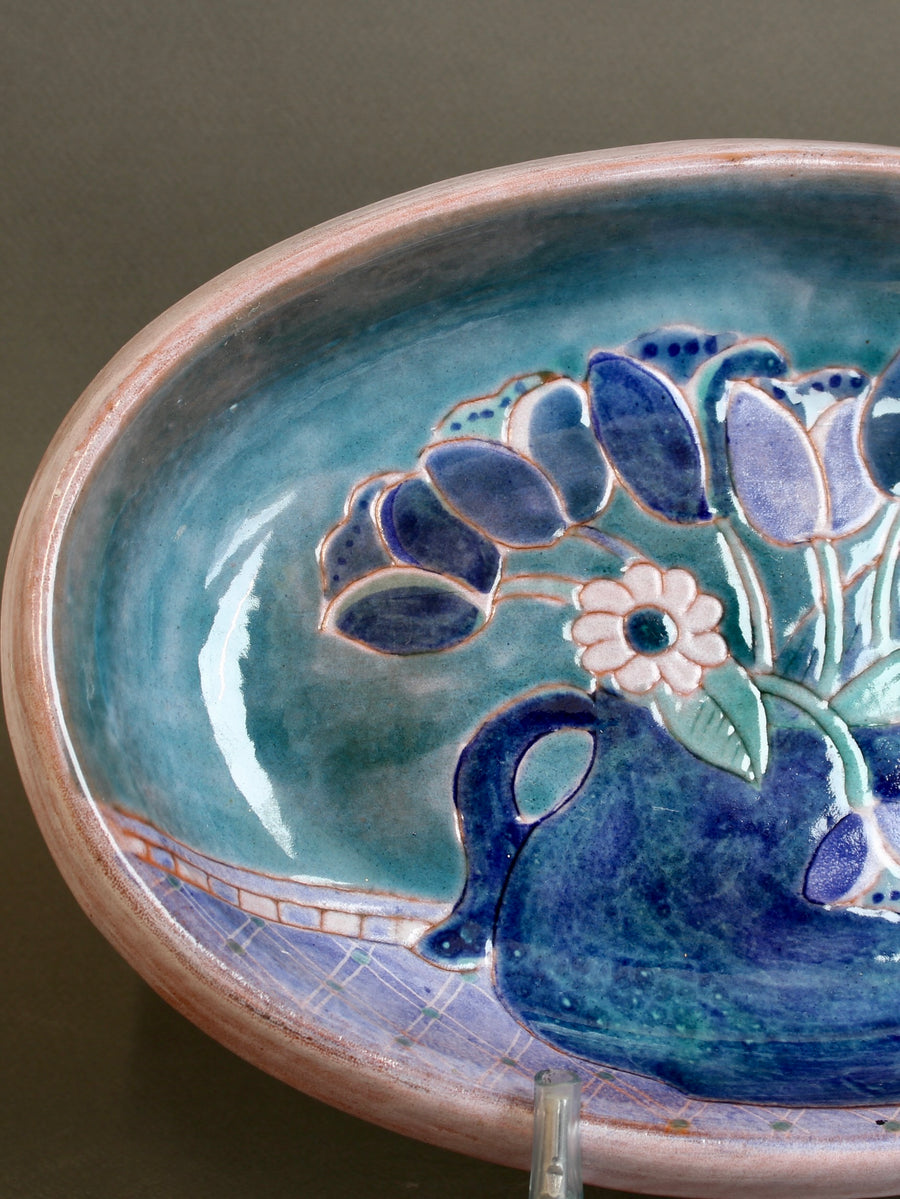 French Ceramic Decorative Platter by the Frères Cloutier (circa 1970s)