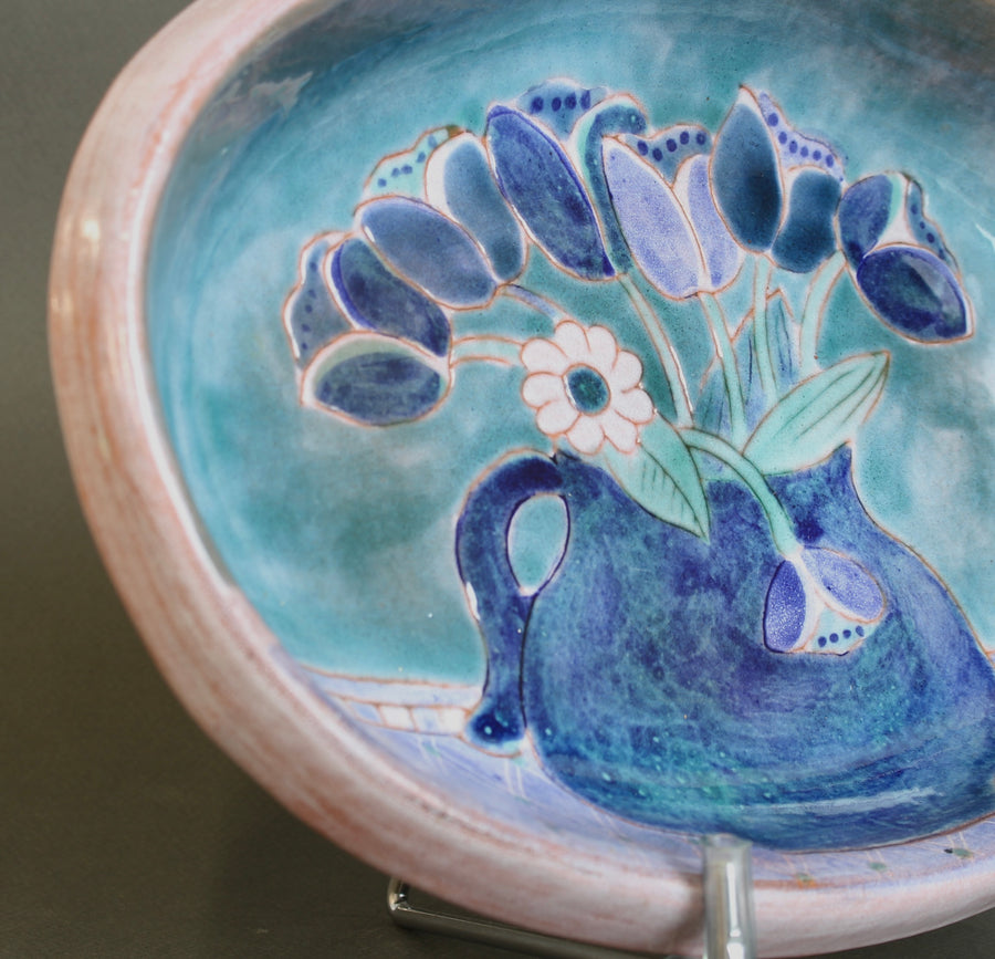 French Ceramic Decorative Platter by the Frères Cloutier (circa 1970s)