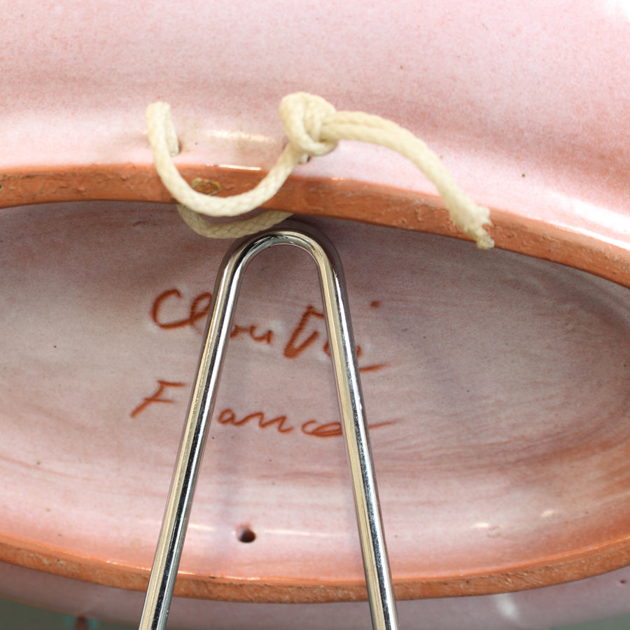 French Ceramic Decorative Platter by the Frères Cloutier (circa 1970s)