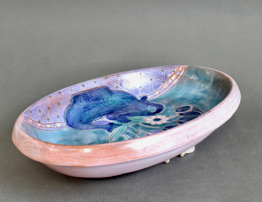 French Ceramic Decorative Platter by the Frères Cloutier (circa 1970s)