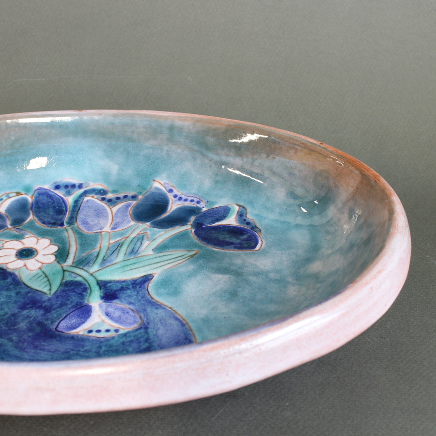 French Ceramic Decorative Platter by the Frères Cloutier (circa 1970s)