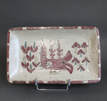 Vintage French Ceramic Tray by Gustave Reynaud for Le Mûrier (circa 1960s)