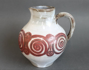 Vintage French Ceramic Pitcher by Atelier Dieulefit (circa 1960s-70s)