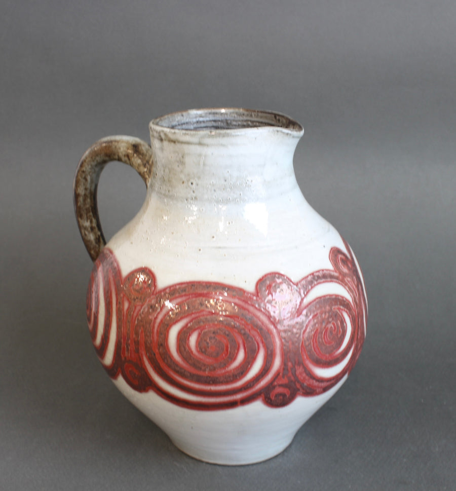 Vintage French Ceramic Pitcher by Atelier Dieulefit (circa 1960s-70s)