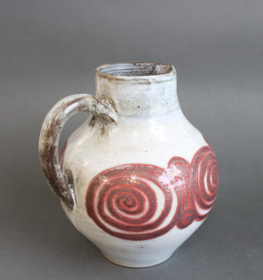 Vintage French Ceramic Pitcher by Atelier Dieulefit (circa 1960s-70s)