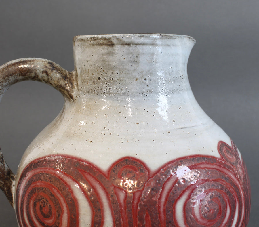 Vintage French Ceramic Pitcher by Atelier Dieulefit (circa 1960s-70s)