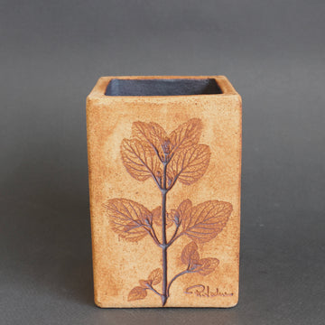 Vintage French Ceramic Vase by Raymonde Leduc (circa 1970s)