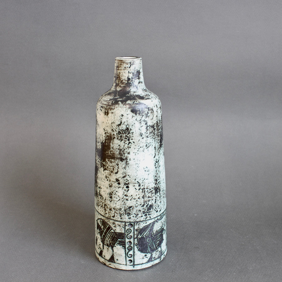 Mid-Century French Ceramic Flower Vase by Jacques Blin (circa 1960s)