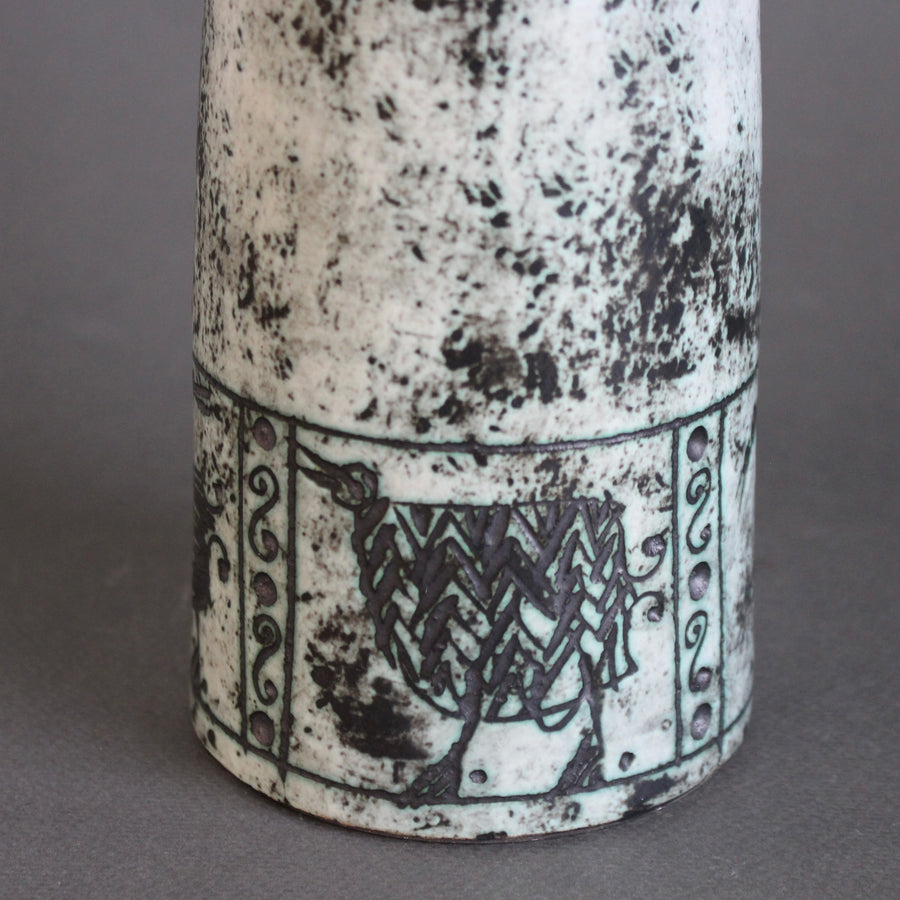 Mid-Century French Ceramic Flower Vase by Jacques Blin (circa 1960s)