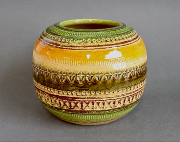 Mid-Century Italian Ceramic Vase by Aldo Londi for Bitossi (circa 1960s)