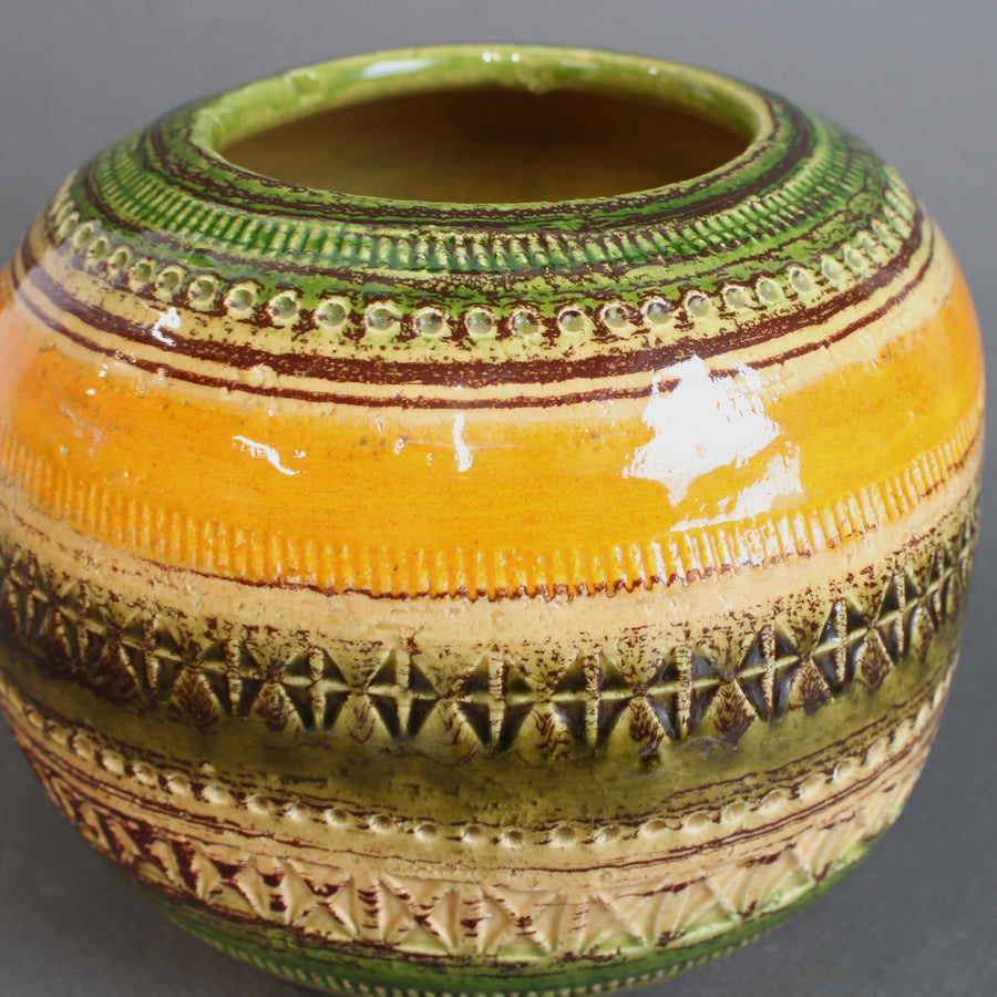 Mid-Century Italian Ceramic Vase by Aldo Londi for Bitossi (circa 1960s)