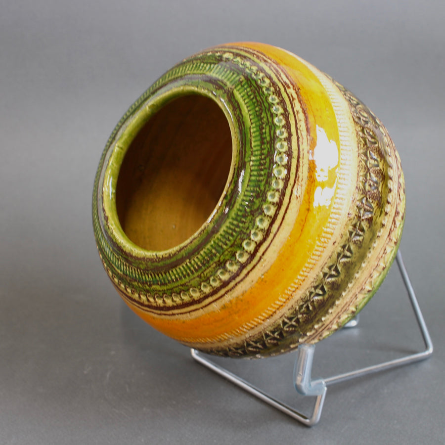 Mid-Century Italian Ceramic Vase by Aldo Londi for Bitossi (circa 1960s)