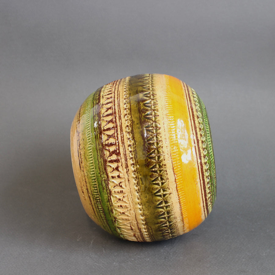 Mid-Century Italian Ceramic Vase by Aldo Londi for Bitossi (circa 1960s)