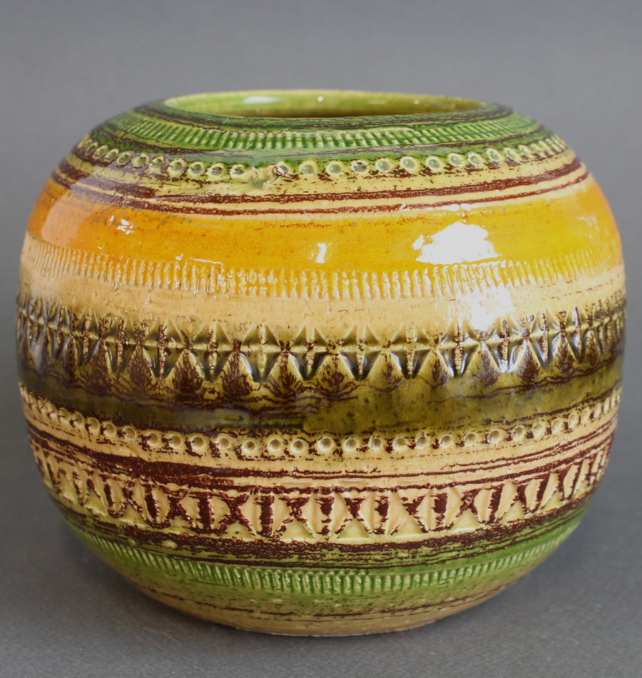 Mid-Century Italian Ceramic Vase by Aldo Londi for Bitossi (circa 1960s)