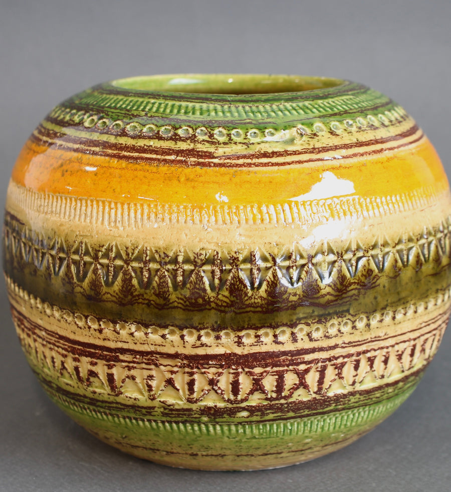 Mid-Century Italian Ceramic Vase by Aldo Londi for Bitossi (circa 1960s)