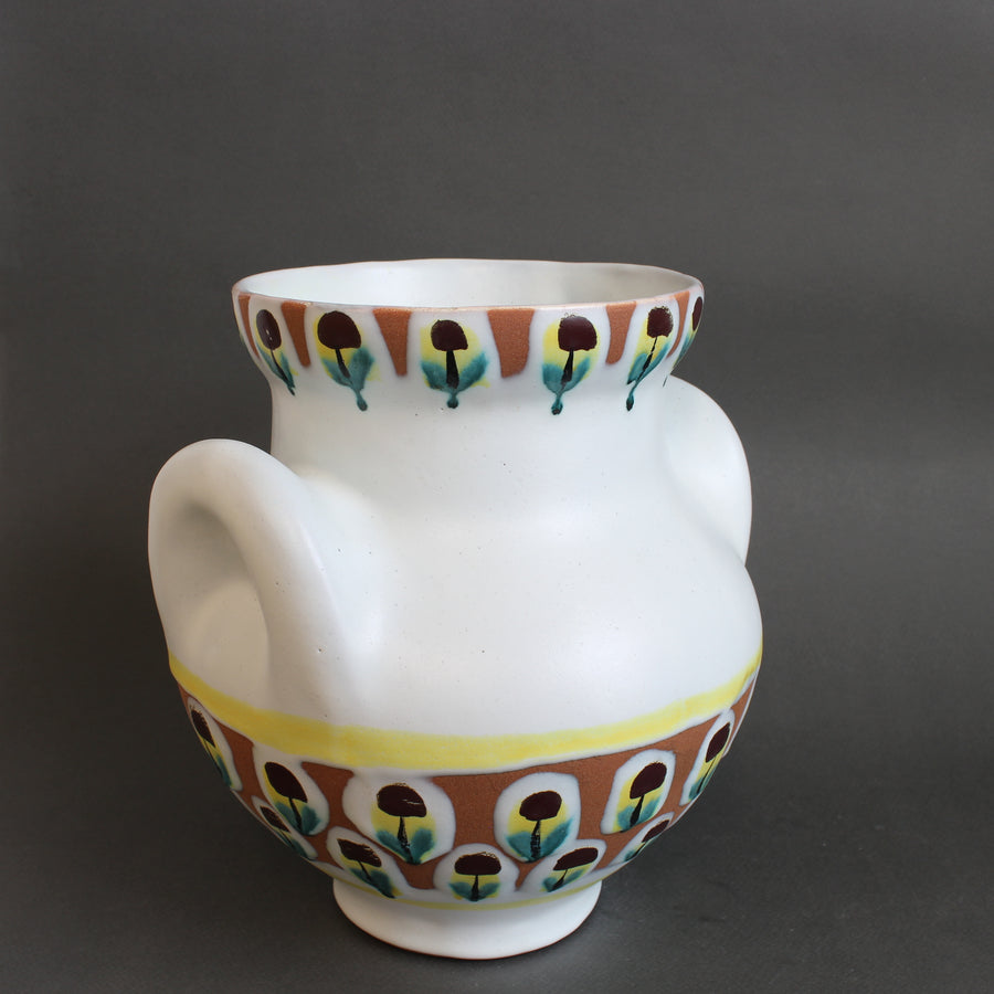 French Vintage Eared Vase by Roger Capron (circa 1950s) - Large