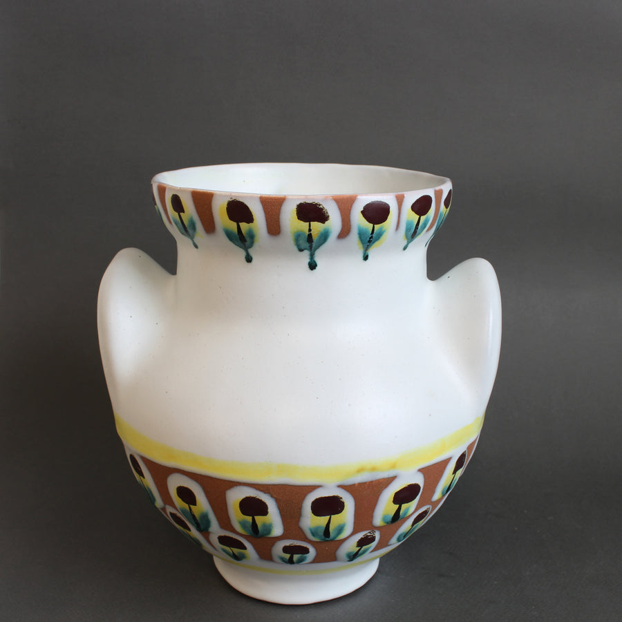 French Vintage Eared Vase by Roger Capron (circa 1950s) - Large