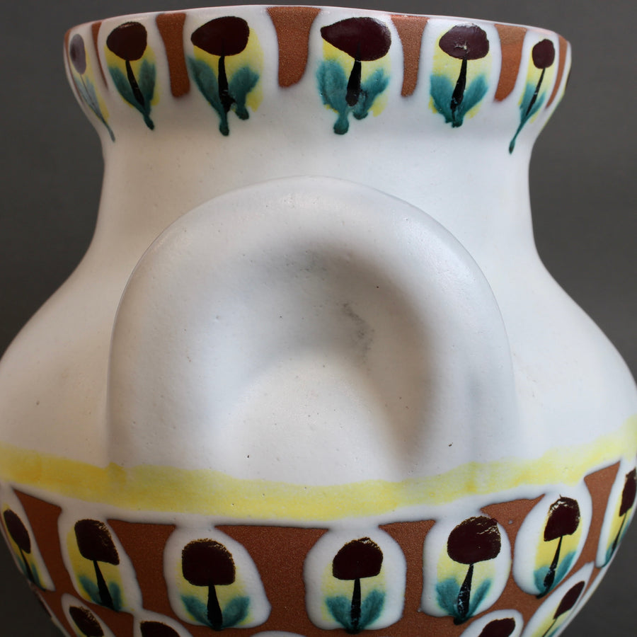 French Vintage Eared Vase by Roger Capron (circa 1950s) - Large