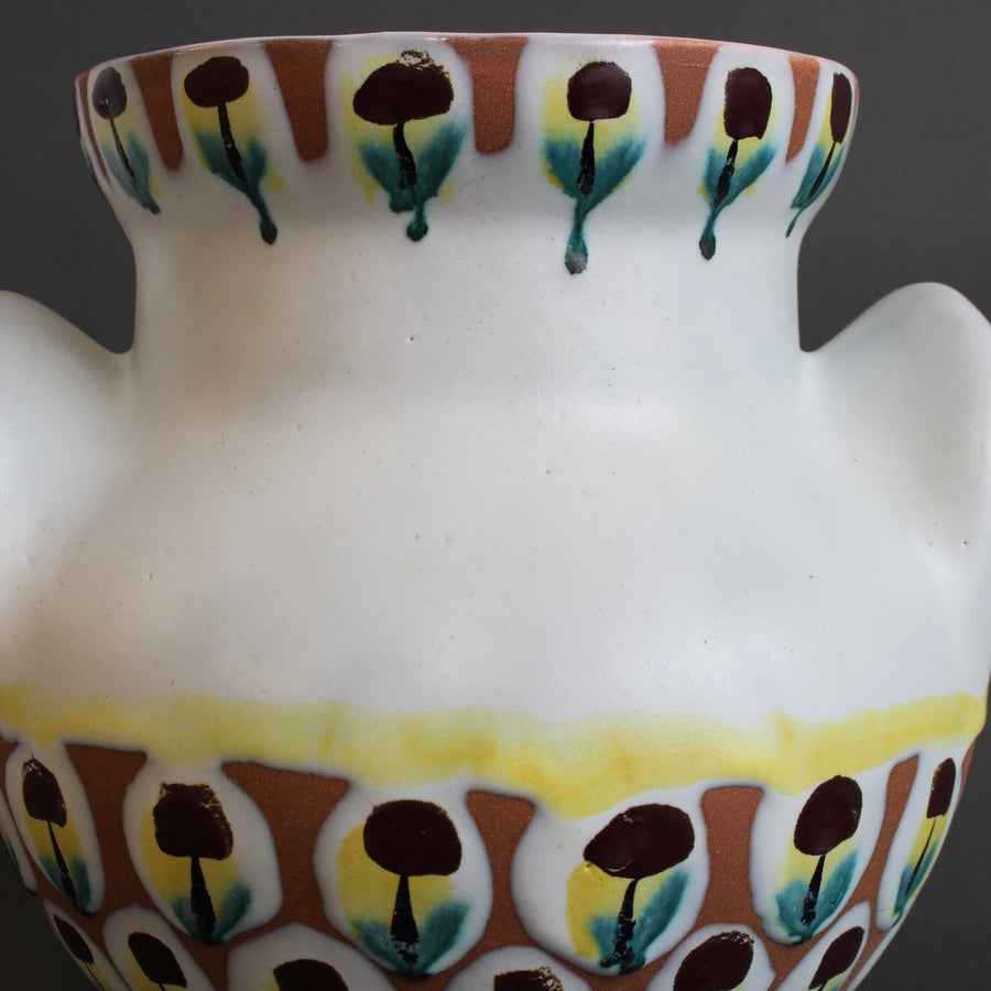French Vintage Eared Vase by Roger Capron (circa 1950s) - Large