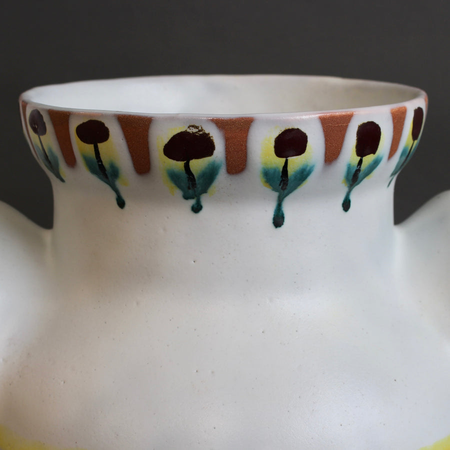 French Vintage Eared Vase by Roger Capron (circa 1950s) - Large