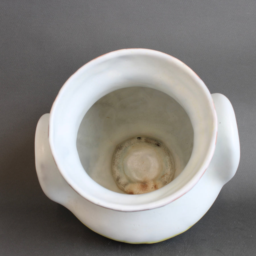 French Vintage Eared Vase by Roger Capron (circa 1950s) - Large