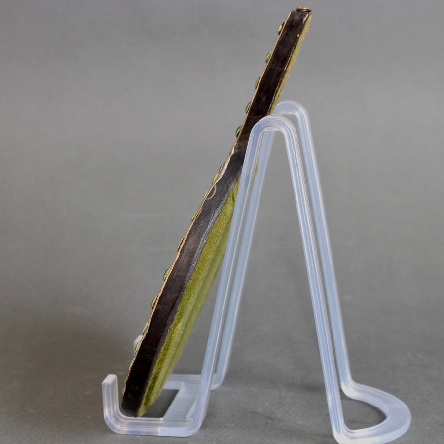 Vintage French Ceramic Hand Mirror by Mithé Espelt (circa 1970s)