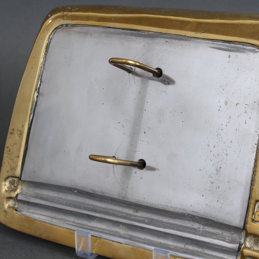 Vintage Aluminium and Brass Flip Calendar Stand by David Marshall (circa 1980s)