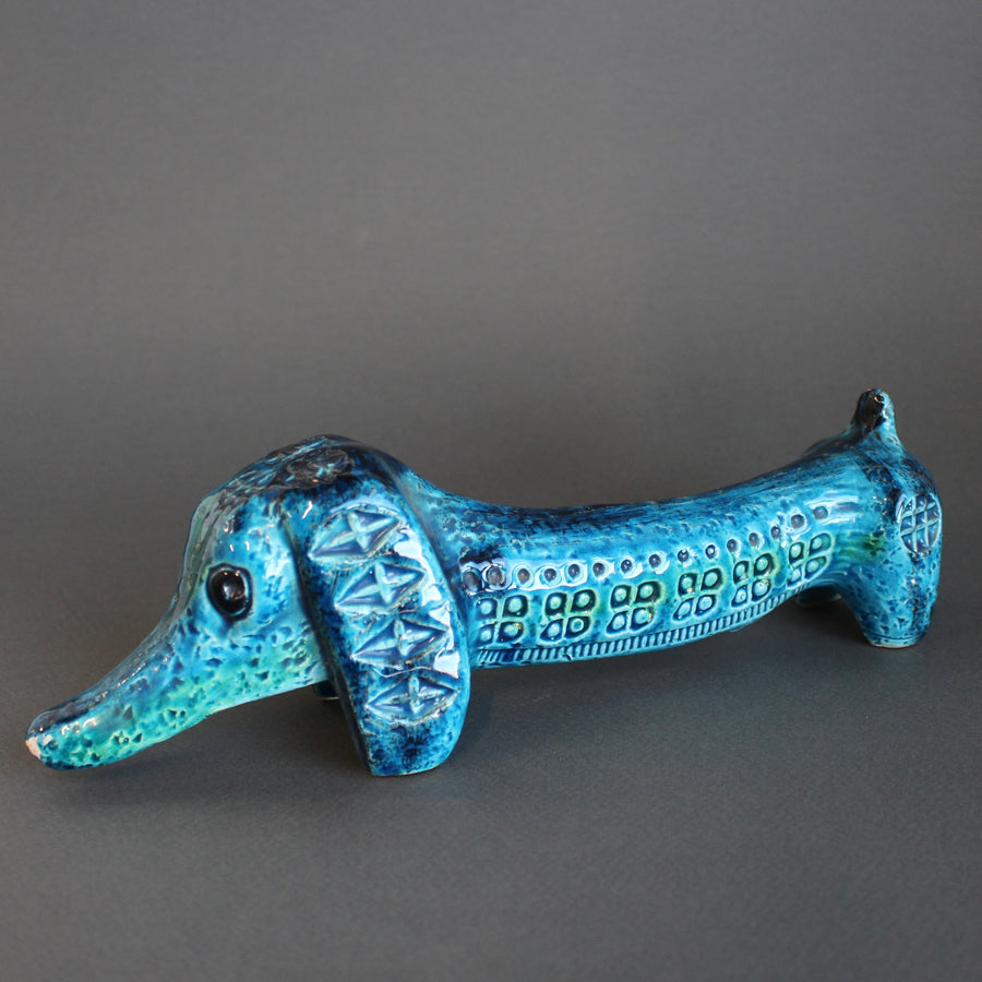BITOSSI Italy 陶器 犬 置物 Vintage Italian Ceramic Sausage Dog by Aldo Londi for Bitossi